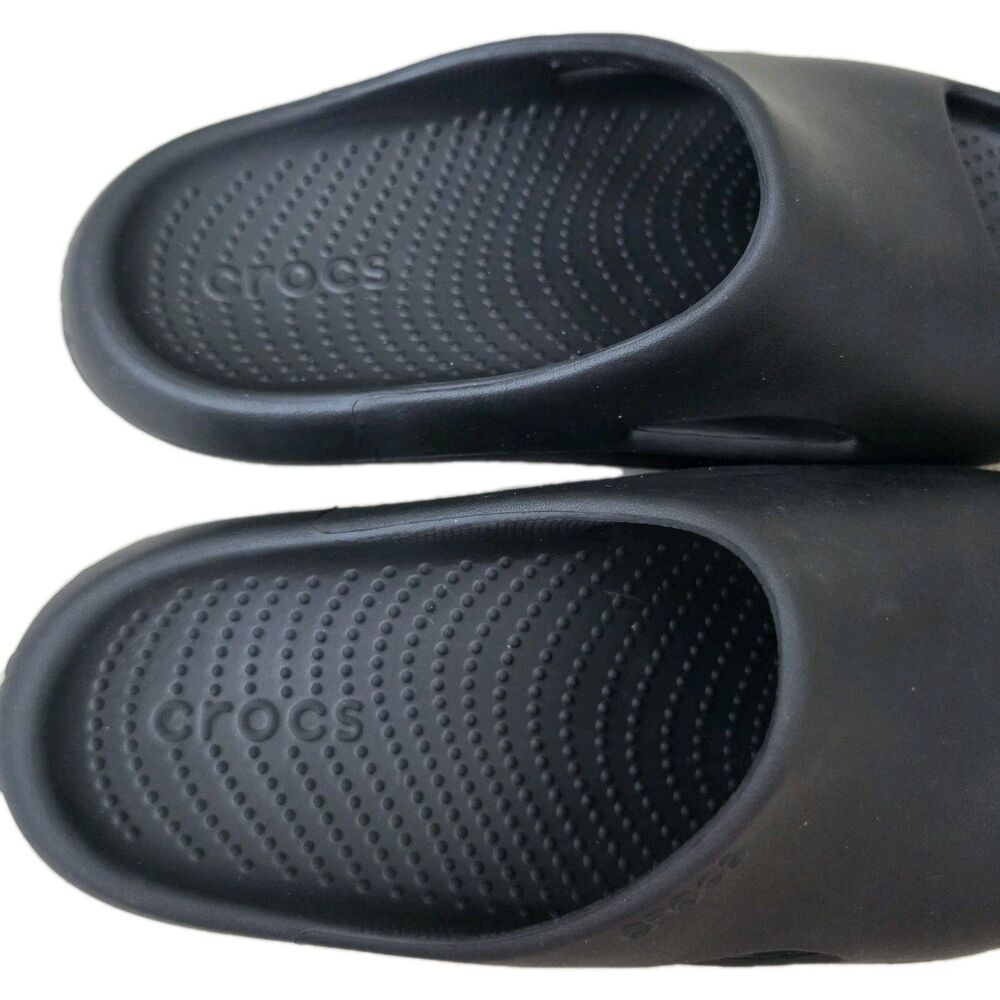 Crocs Mellow Recovery Slide Sandals Black Black Womens Size 11  Men’s Size 9 - Picture 8 of 10